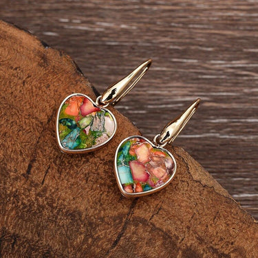 Colorful Life Jasper Dangle Earrings-Your Soul Place